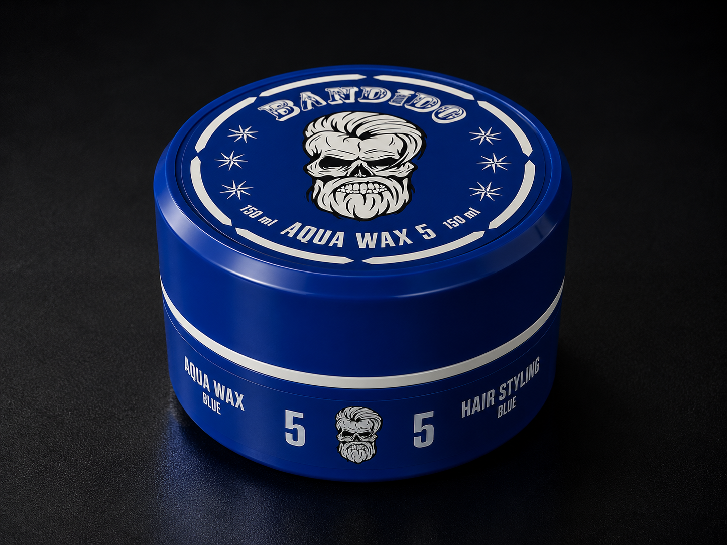 Gomina azul de fijación media disponible en Barbería Morchi
